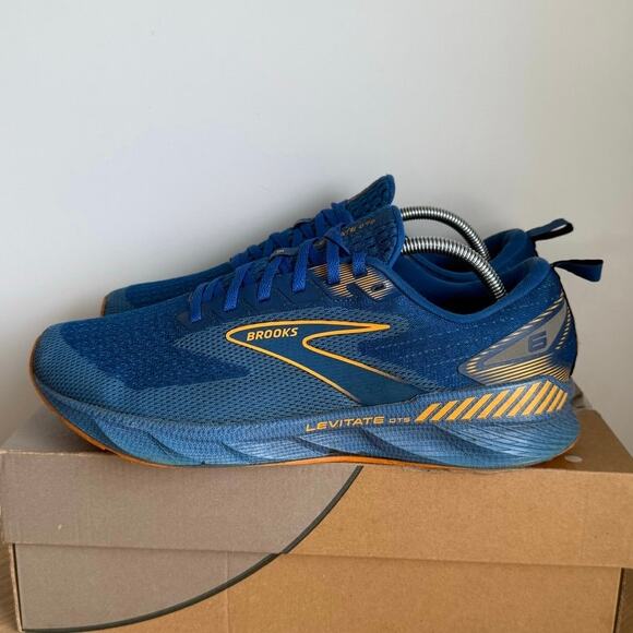 Brooks Levitate GTS 6 Men Blue/Yellow Men Running Sneakers- SZ 10 main image 9
